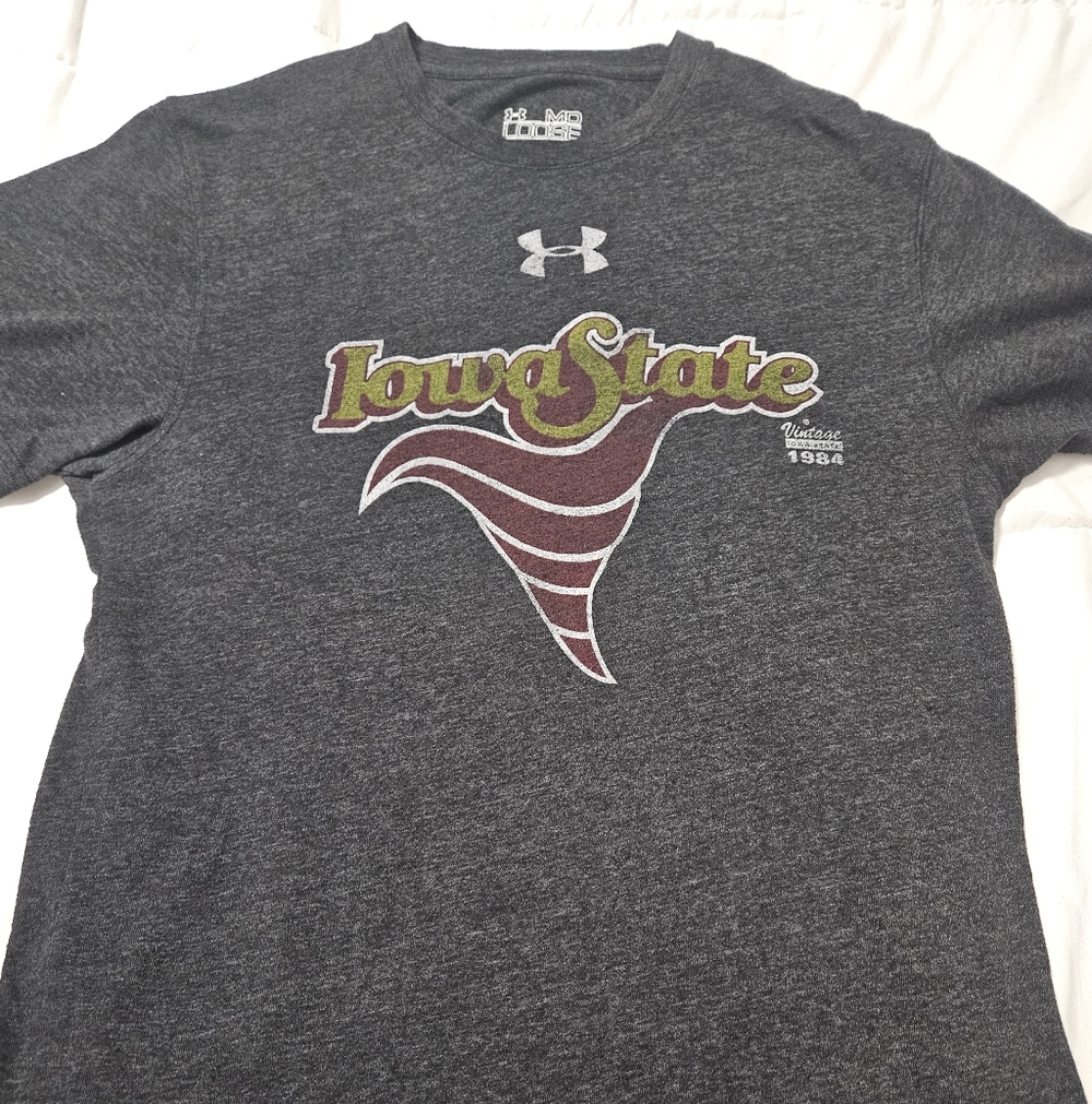 Under Armour Gray Iowa State Cyclones Graphic Tee